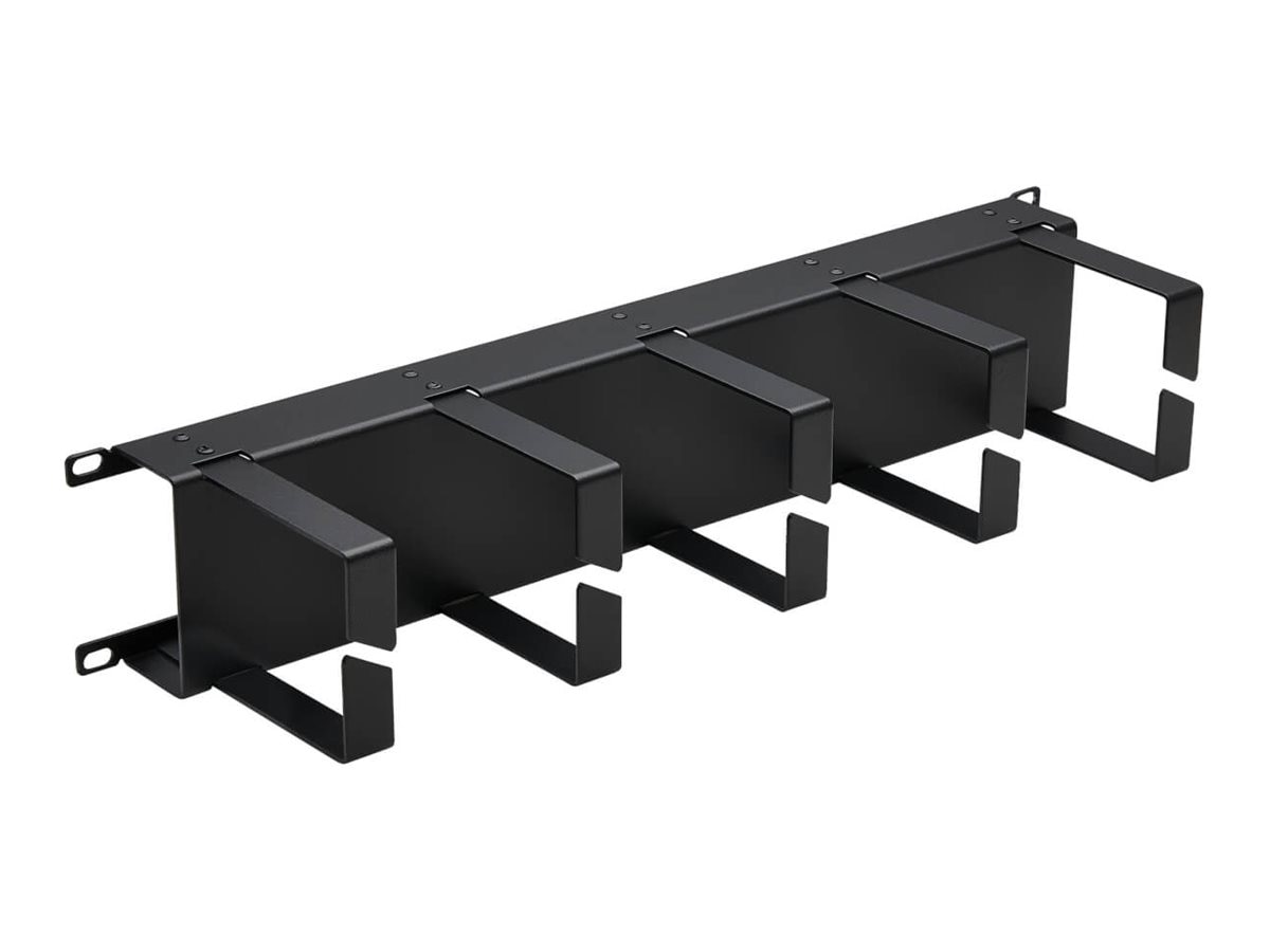Tripp Lite Rack Horizontal Cable Manager Metal Rings Black 2URM