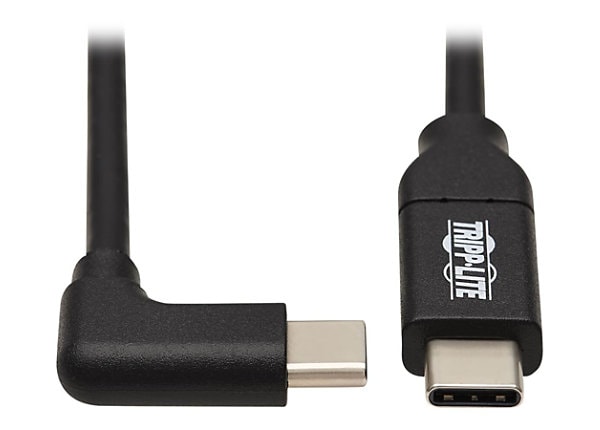 Tripp Lite USBC Cable (M/M) - USB 2.0, Thunderbolt 3, 100W PD Charging,  Right-Angle Plug, Black, 2 m (6.6 ft.) - USB-C