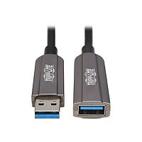 Tripp Lite USB-A 3.2 Gen 1 CL3-Rated Fiber Active Optical Cable (AOC) - Extension/Repeater, A/A M/F, Black, 30 m - USB-C