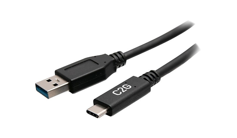C2G 0.5ft USB C to USB A Cable - USB C to A Cable - USB 3.2 Gen 1 - 3A, 5Gbps - Black - M/M