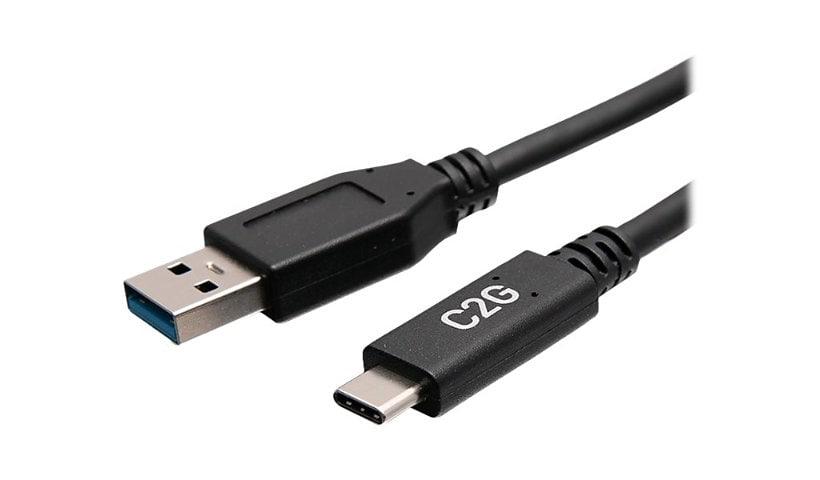 C2G 1.5ft USB C to USB A Cable - USB C to A Cable - USB 3.2 Gen 1 - 3A, 5Gbps - Black - M/M