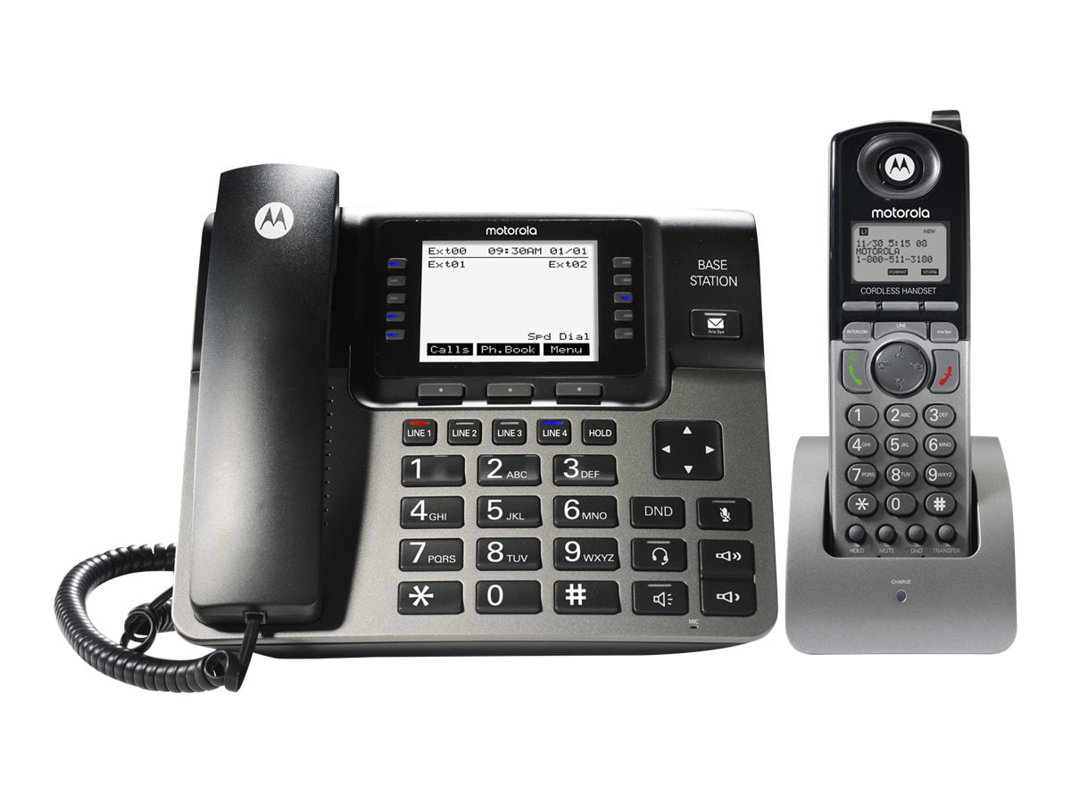 Motorola ML1250 - corded/cordless - answering system with caller ID/call waiting - 6-way call capability