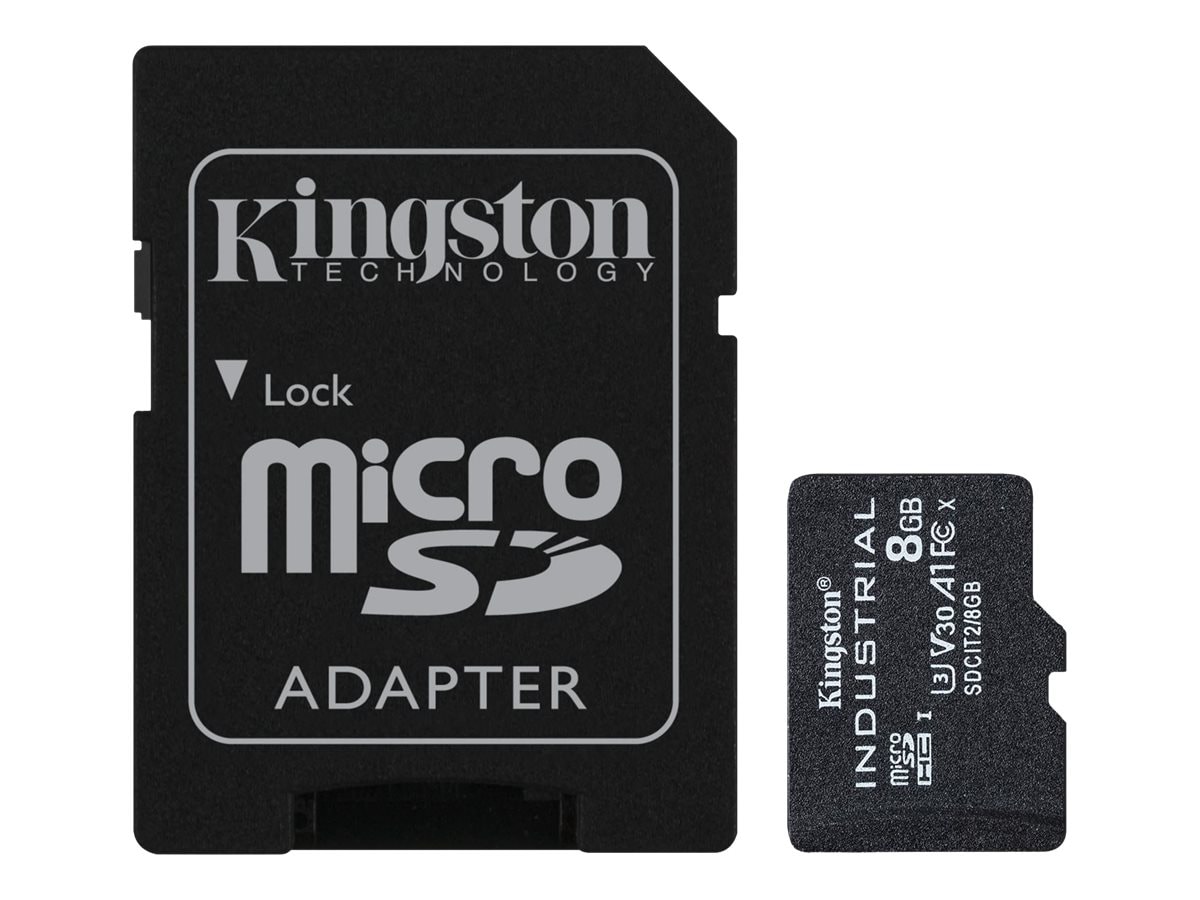 Kingston Industrial - flash memory card - 8 GB - microSDHC UHS-I