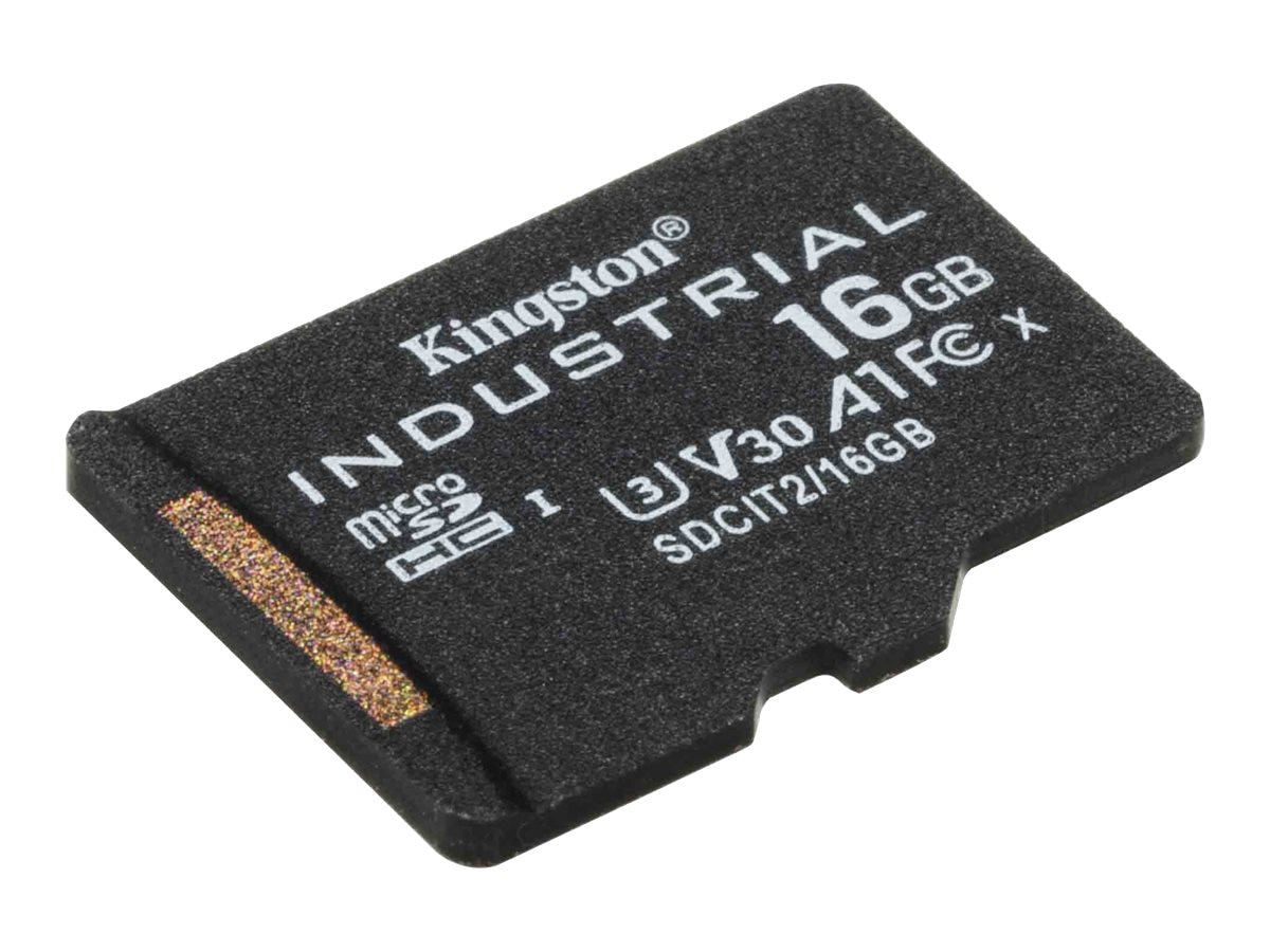 Thumbnail 2 of 3 for Kingston Industrial - flash memory card - 16 GB - microSDHC UHS-I