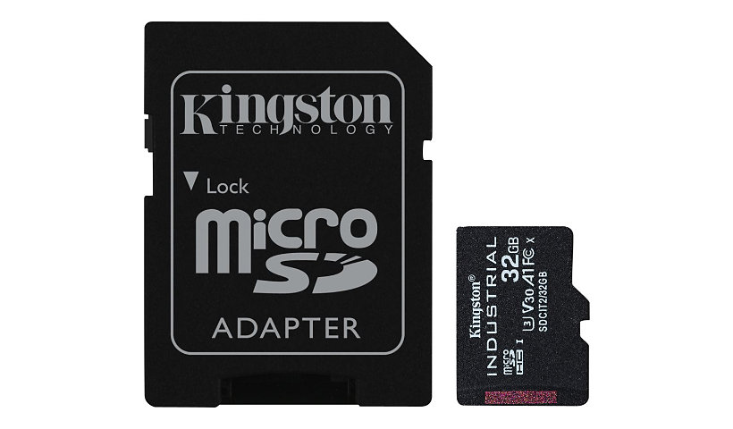 Kingston Industrial - flash memory card - 32 GB - microSDHC UHS-I