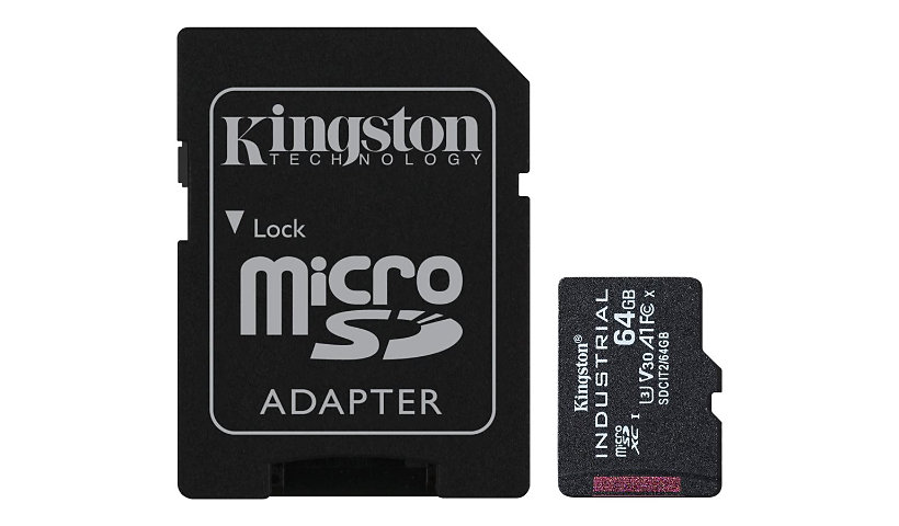 Kingston Industrial - flash memory card - 64 GB - microSDXC UHS-I