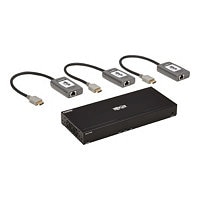 Tripp Lite HDMI Over Cat6 Extender Kit Splitter/3x Pigtail Receivers 4-Port