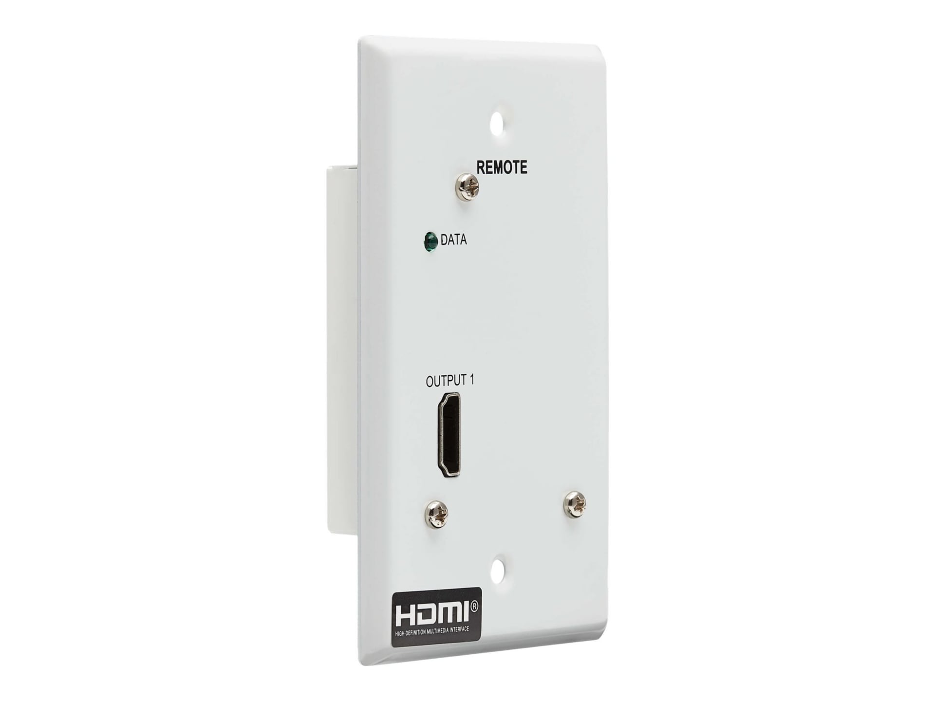 Tripp Lite HDMI over Cat6 Receiver 1-Port Wall Plate - 4K 60 Hz, HDR, 4:4:4, PoC, HDCP 2.2, 230 ft. (70.1 m),TAA -