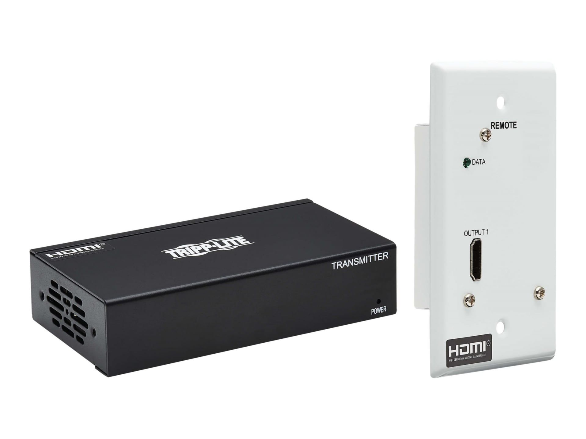 Tripp Lite DisplayPort to HDMI over Cat6 Extender Kit, Box Transmitter/Wall