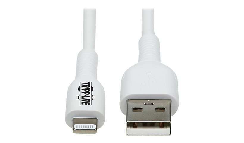 Eaton Tripp Lite Series Safe-IT USB-A to Lightning Sync/Charge Antibacterial Cable (M/M), MFi Certified, White, 1 m (3.3