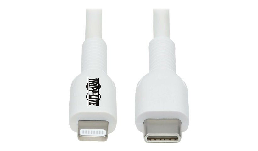 Eaton Tripp Lite Series USB-C to Lightning Sync/Charge Cable (M/M), MFi Certified, White, 1 m (3,3 ft.) - Lightning