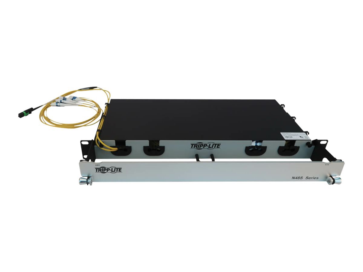 Tripp Lite Preloaded Fiber Panel, 1U - 4x (12F MTP/MPO-APC to 4x LC Duplex
