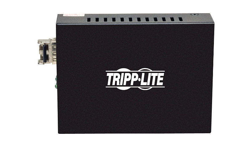 Tripp Lite Gigabit Multimode Fiber to Ethernet Media Converter, 10/100/1000 LC, International Power Supply, 850 nm, 550