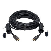 Tripp Lite High-Speed Armored HDMI Fiber Active Optical Cable (AOC) with Hooded Connectors - 4K @ 60 Hz, HDR, IP68, M/M,