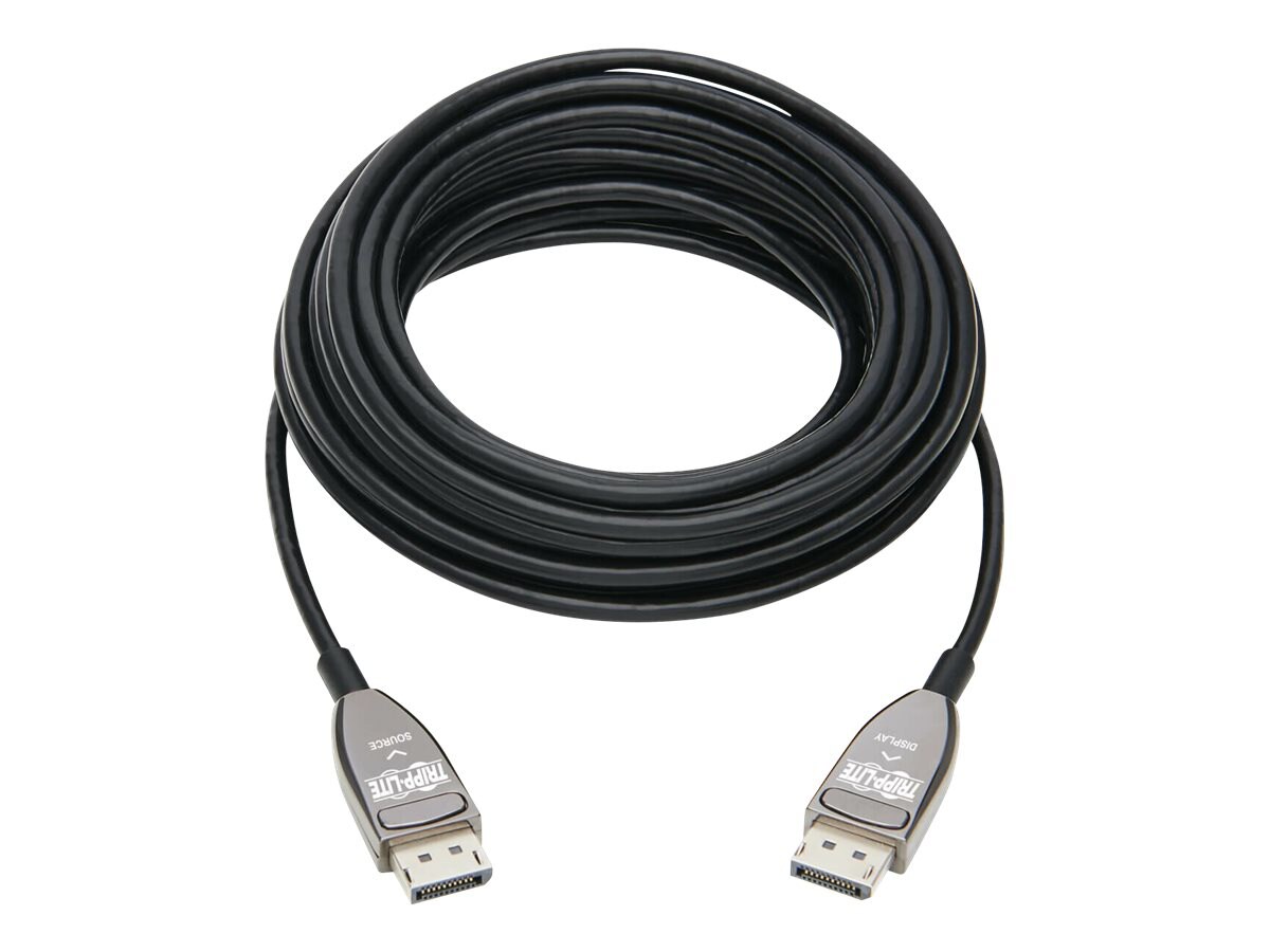 Tripp Lite DisplayPort Active Optical Cable (AOC) - UHD 8K 60 Hz, HDR, CL3 Rated, Black, 10 m (33 ft.) - DisplayPort