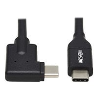 Tripp Lite USB C Cable (M/M) - USB 3,2 Gen 1, Thunderbolt 3, 60W PD Charging, Right-Angle Plug, Black, 1 ft. (0,3 m) -