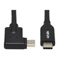 Tripp Lite USB C Cable (M/M) - Right Angle USB 3.1, Gen 1 (5 Gbps), Thunderbolt 3 Compatible, 1M (3.3 ft) - USB-C cable