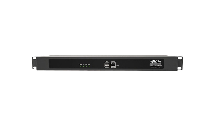 Tripp Lite 48-Port Serial Console Server, USB Ports (2) - Dual GbE NIC, 4 Gb Flash, Desktop/1U Rack, CE - console server