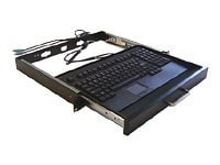 Adesso 19" 1U Rackmount Keyboard Drawer with built-in Touchpad Keyboard