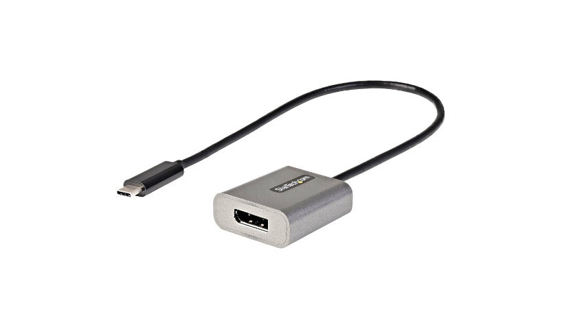 StarTech.com USB C to DisplayPort Adapter - 8K/4K 60Hz USB-C to DP 1.4 Video Converter, w/12in Cable