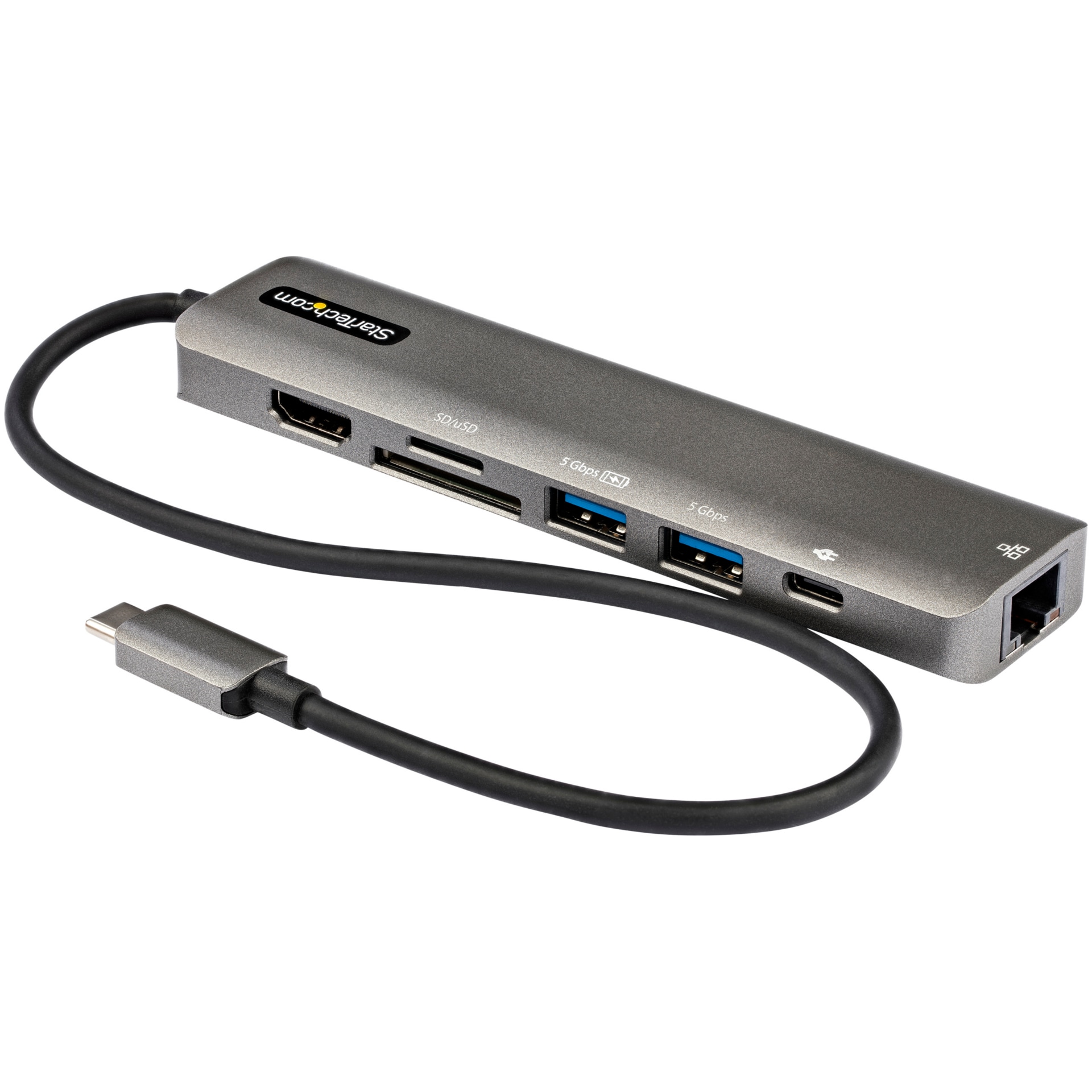 StarTech.com USB C Multiport Adapter 4K 60Hz HDMI/PD/SD/USB/GbE