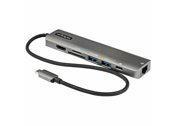 StarTech.com USB C Multiport Adapter 4K HDMI/PD/SD/USB/GbE - USB Type-C Mini Dock - 12in Cable - DKT30CHSDPD1 - Docking & Port Replicators - CDW.com
