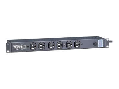 Tripp Lite Power Strip Rackmount Metal 120V 5-15R 6 Front Face Outlet 1URM - power strip