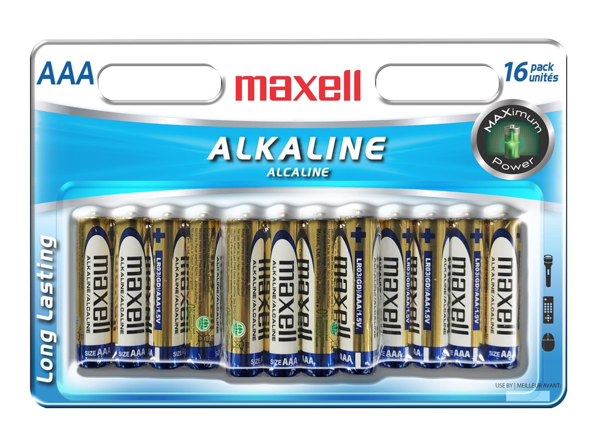 Maxell Pack 4 Piles Alcalines LR03 AAA 1,5V