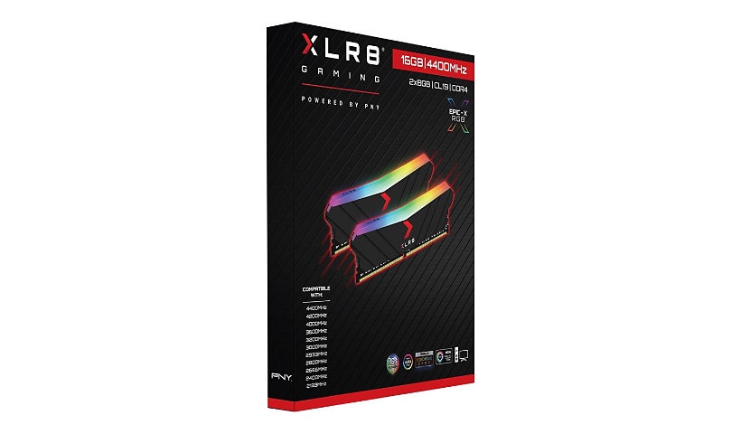 XLR8 Gaming EPIC-X RGB - DDR4 - kit - 16 GB: 2 x 8 GB - DIMM 288-pin - 4400 MHz / PC4-35200 - unbuffered