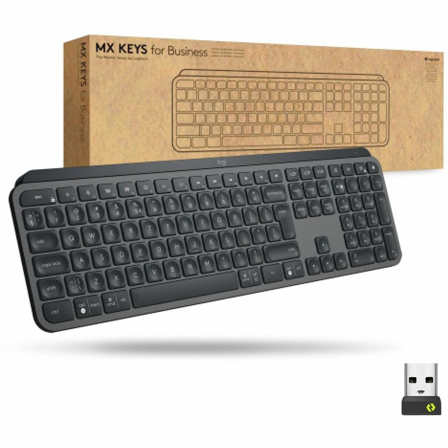 Logitech MX Keys Advanced Wireless Illuminated Keyboard for Business - keyboard - graphite