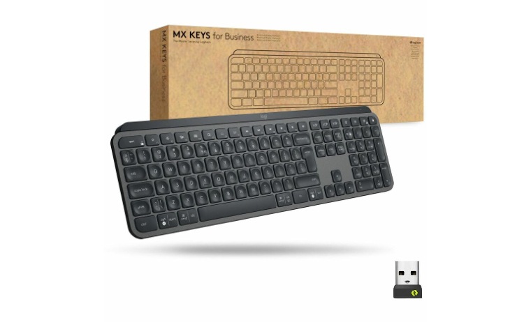 Logitech MX Keys Wireless Illuminated Keyboard for Business, Quiet