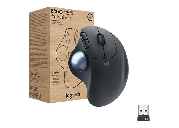 Logitech ERGO M575 for Business - trackball - 2.4 GHz, Bluetooth 5.0 LE -  graphite