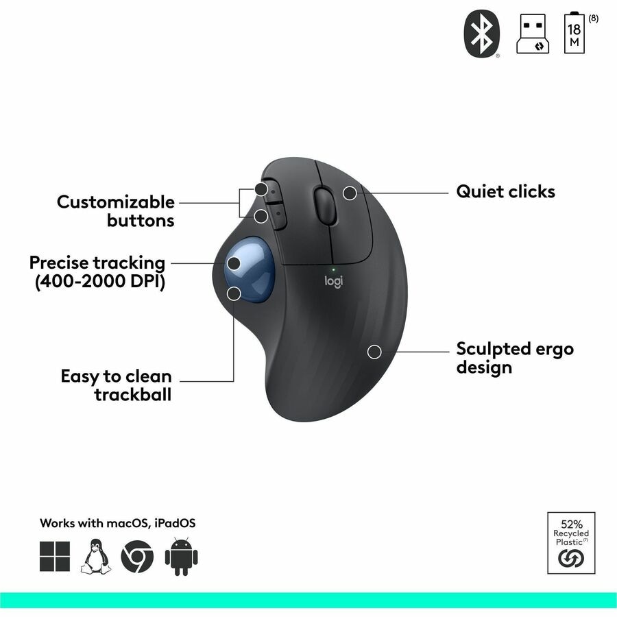 Logitech Ergo K860 Keyboard - Thumbnail 5