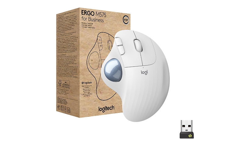 Logitech ERGO M575 for Business - trackball - 2.4 GHz, Bluetooth 5.0 LE - o