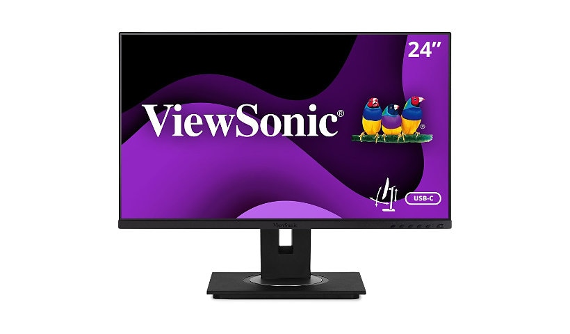 ViewSonic Ergonomic VG2456a - 1080p IPS Monitor with 90W USB-C, Built-In Docking, RJ45, 40 Degree Tilt - 250 cd/m² - 24"