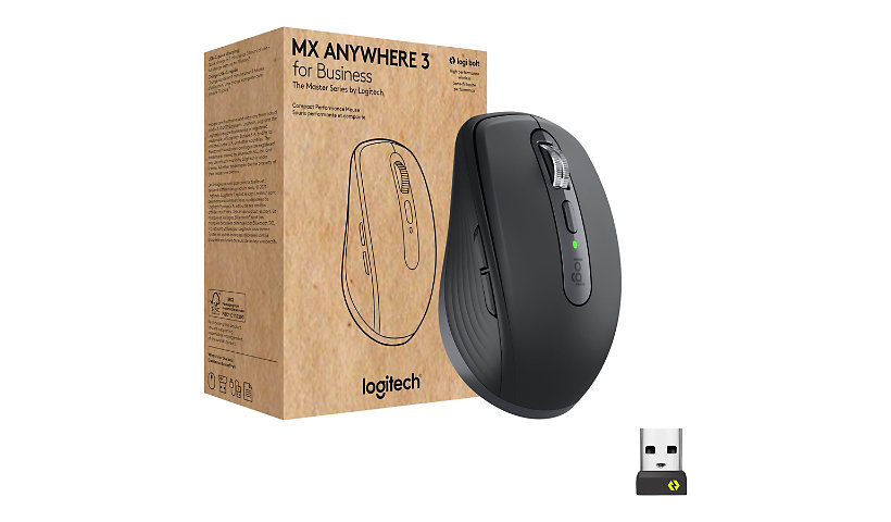 Logitech MX Anywhere 3 for Business - mouse - Bluetooth, 2.4 GHz - graphite