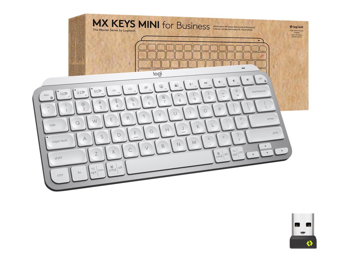Logitech MX Keys Mini Minimalist Wireless Illuminated Keyboard, Compact,  Bluetooth, USB-C, for Apple macOS, iOS, Windows, Linux, Android - Pale Gray  