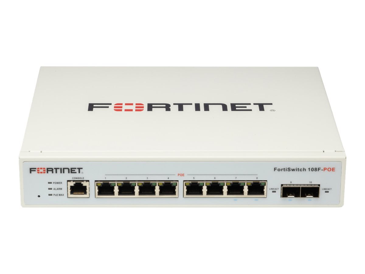 Fortinet FortiSwitch 108F-POE - switch - 8 ports - managed - rack-mountable