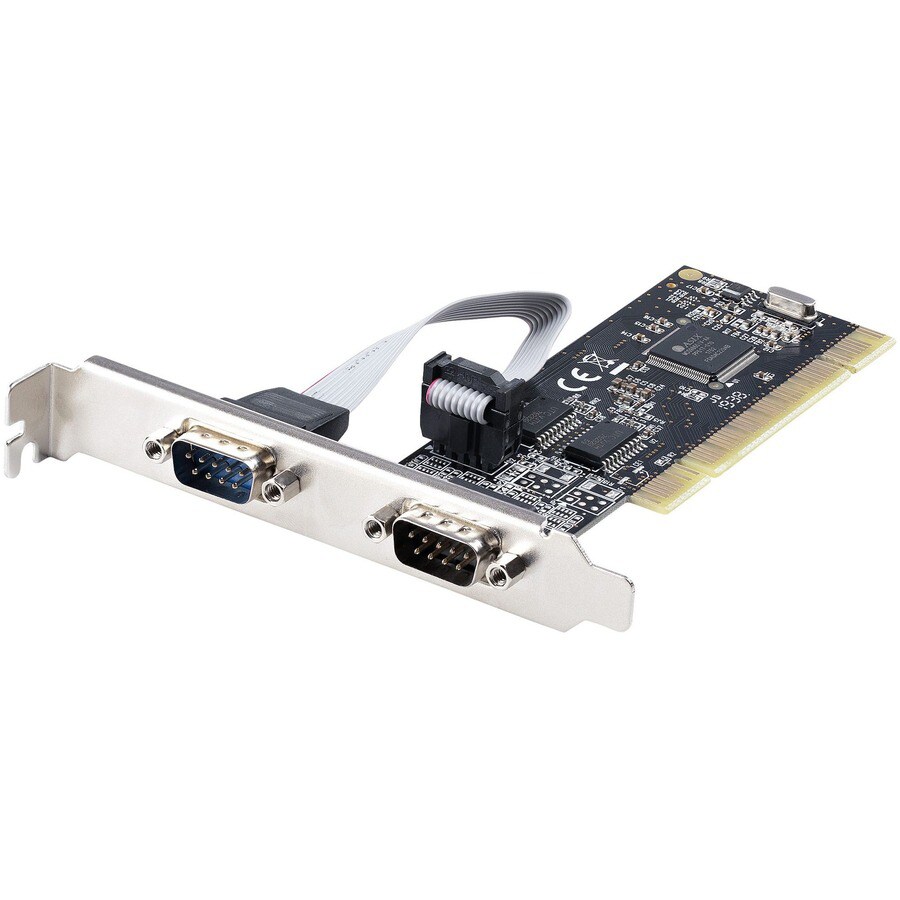 StarTech.com 2-Port PCI RS232 Serial Adapter Card - Dual Serial DB9 Expansion Card -Low/Full Profile