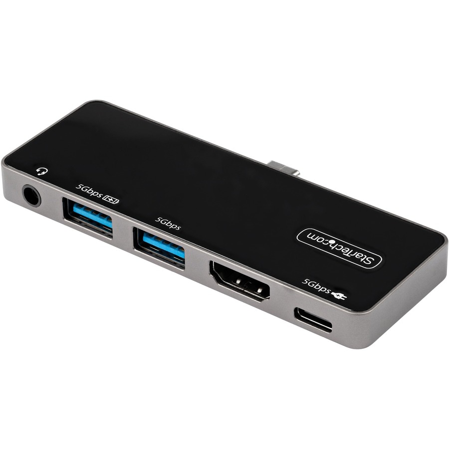 StarTech.com USB C Multiport Adapter, USB-C to 4K 60Hz HDMI, 100W PD Pass-Through, 3xUSB, Audio, USB-C Mini Dock