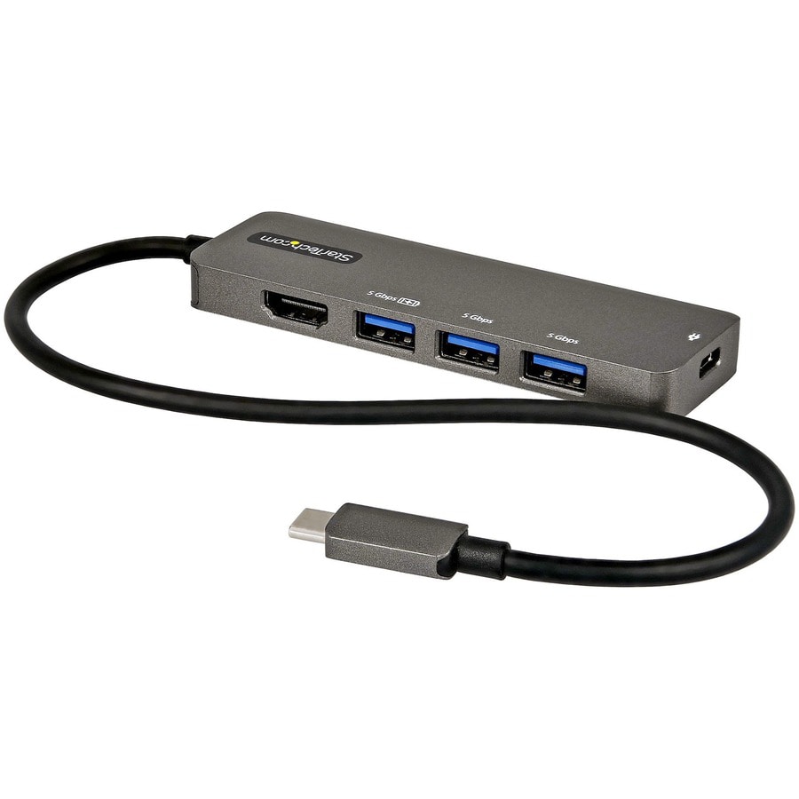 StarTech.com USB C Multiport Adapter - to HDMI 4K 60Hz HDR/PD/4xUSB - Mini Dock - 12in Cable - DKT30CHPD3 - Docking Stations & Replicators - CDW.com