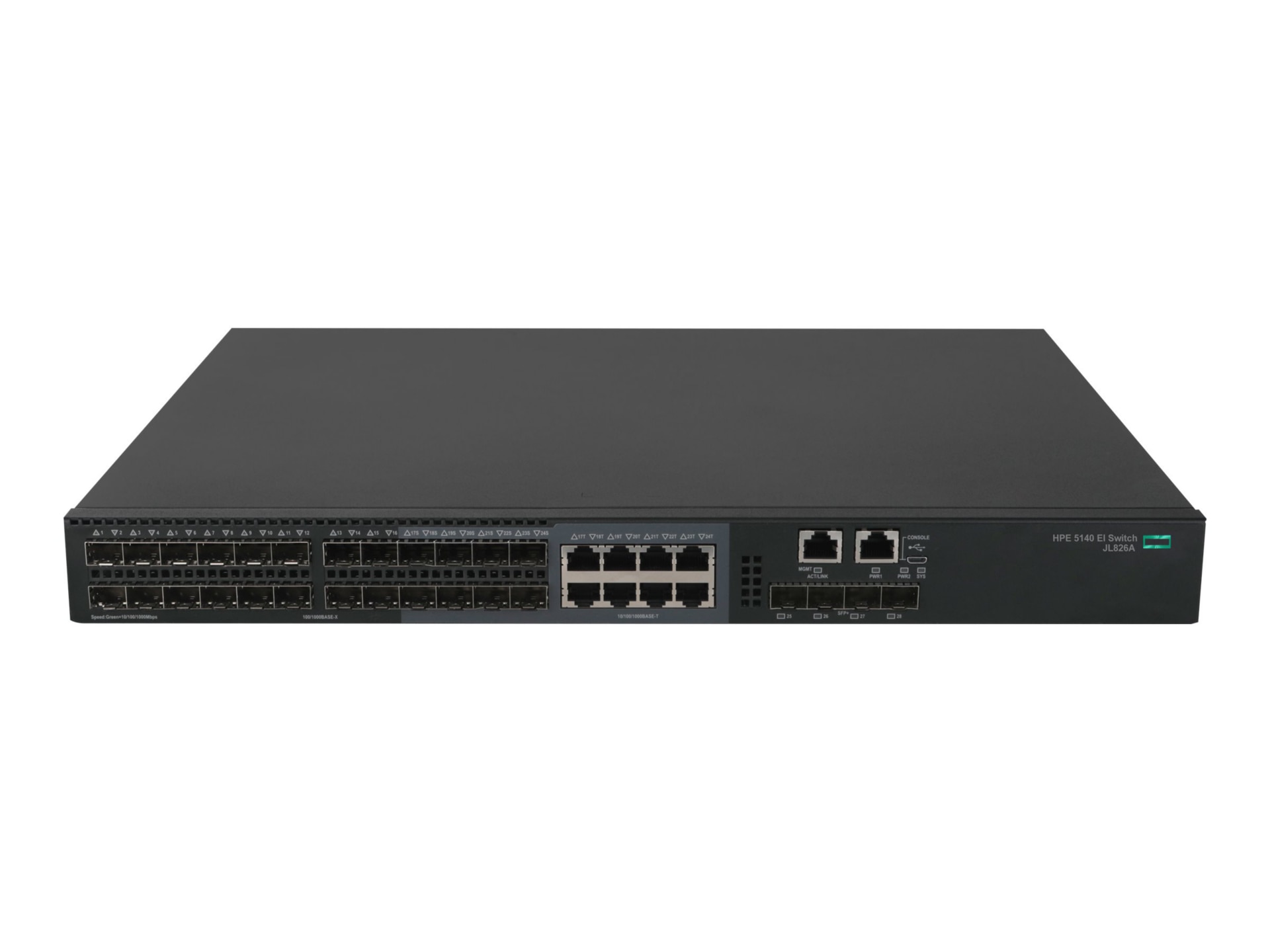 HPE Networking FlexNetwork 5140 24G SFP w/8G Combo 4SFP+ EI - switch - 28 p