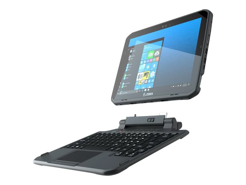 Zebra 2-in-1 - keyboard - with touchpad, extendable integrated handle - QWE