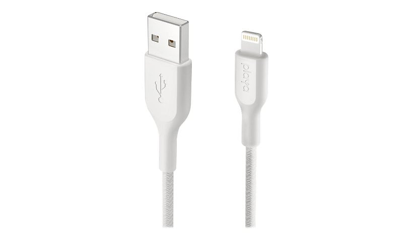 Playa by Belkin Lightning to USB-A Braided Cable Mfi-Certified 6"/6in White