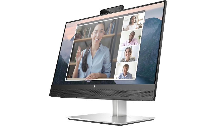 HP E24mv G4 23.8" Webcam Full HD LCD Monitor - 16:9 - Black, Silver