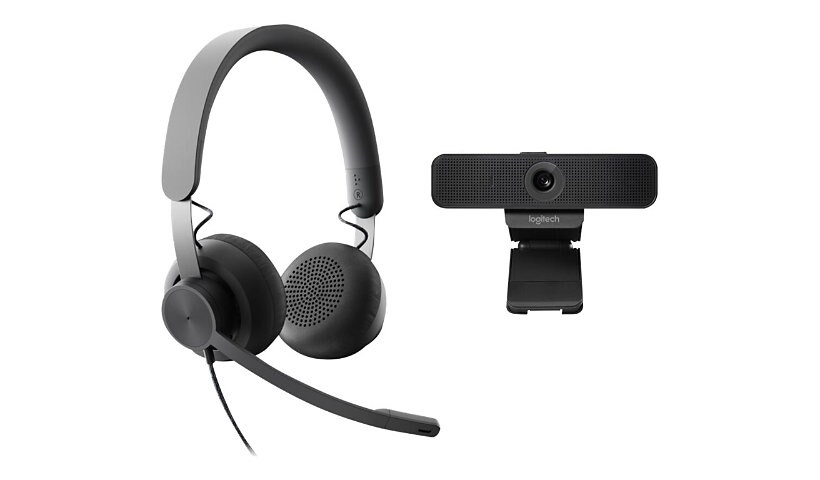 Logitech Zone UC Wired Noise Cancelling On-ear Headset with C925 Webcam - v