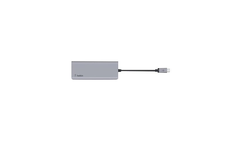 Belkin USB-C 7-in-1 Multiport Adapter, Laptop Docking Station, 2x USB-A 3,1 Gen 2, 4k HDMI 2,0, 100W Power Delivery 3,0