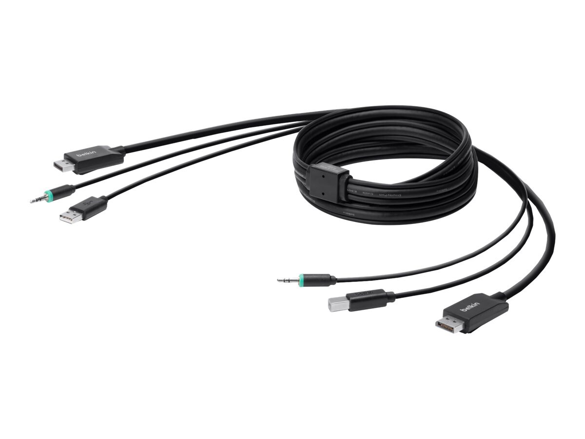 Belkin Secure KVM Combo Cable - keyboard / video / mouse / audio cable - TA
