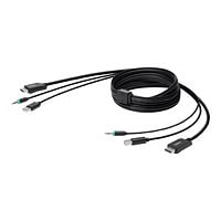 Belkin Secure KVM Combo Cable - keyboard / video / mouse / audio cable - TA