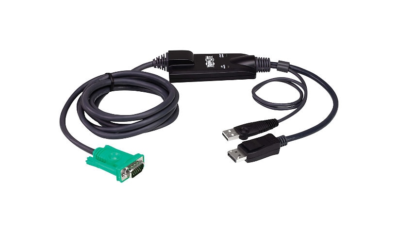 Tripp Lite VGA to DisplayPort and USB-A Adapter Cable Kit for Tripp Lite B020-U and B022-U KVM, 6 ft. (1.8m) - video